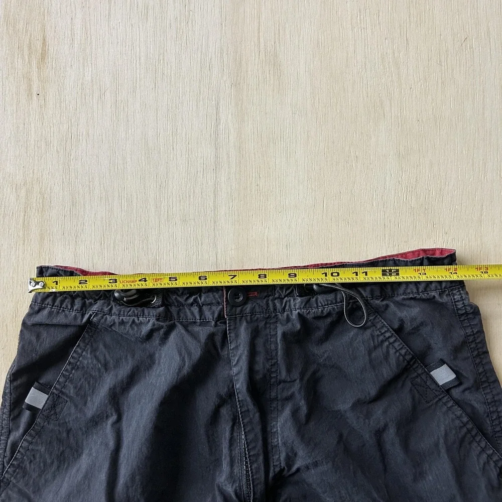 Plugg Cargo Shorts Mens Small 28 Black Microfiber Elastic 12 Inseam Outdoor